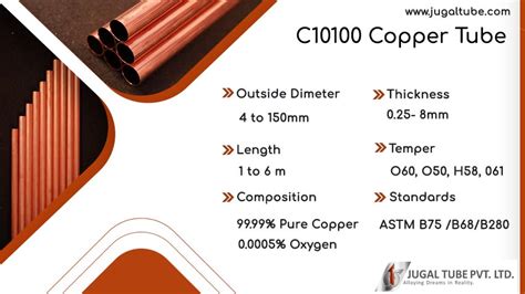 copper ofe tubo|C10100 Oxygen Free Electronic (OFE) Copper Alloy .